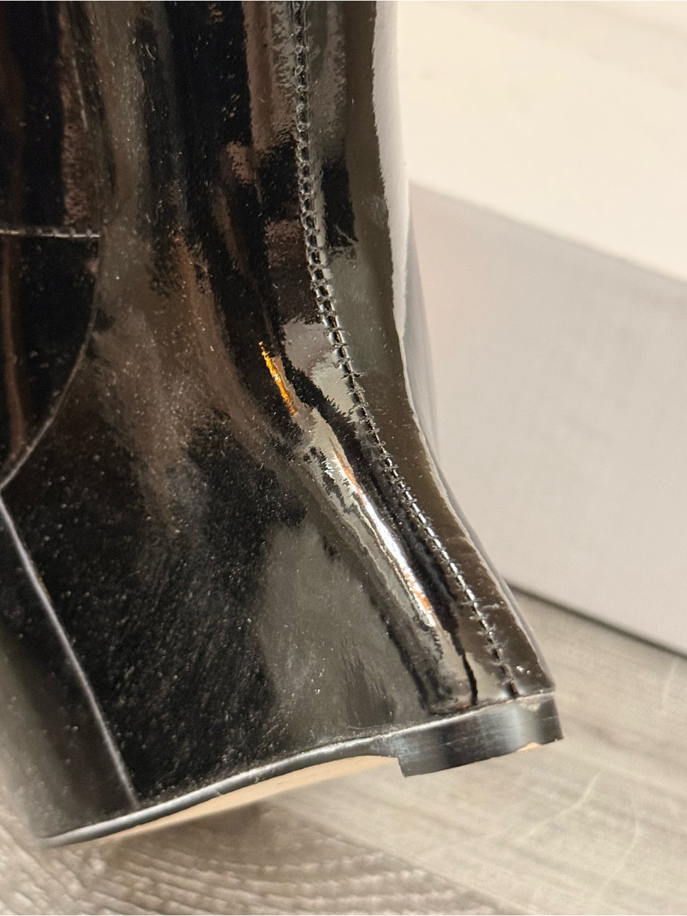 Aldo Black Patent Sculptural Wedge Pumps - Picture 8 of 12